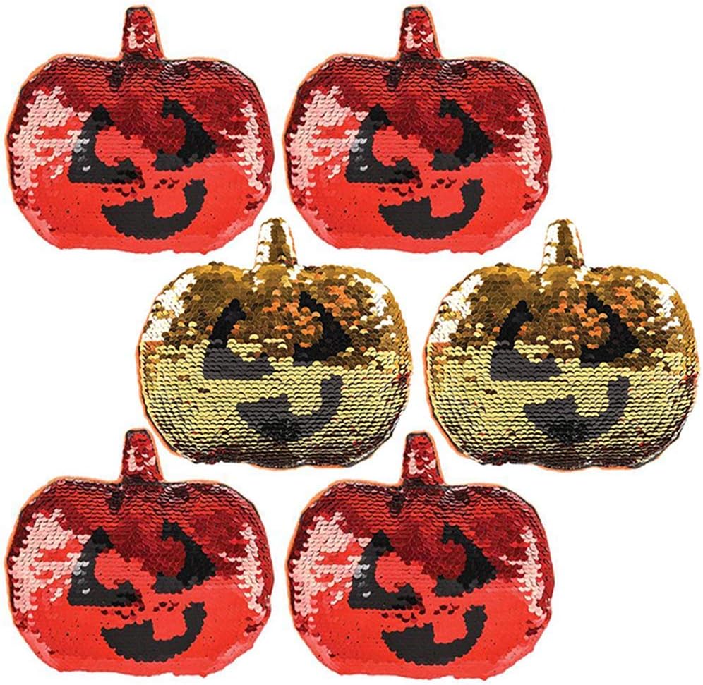 6 Pieces Flip Sequins Pumpkin Halloween Toys