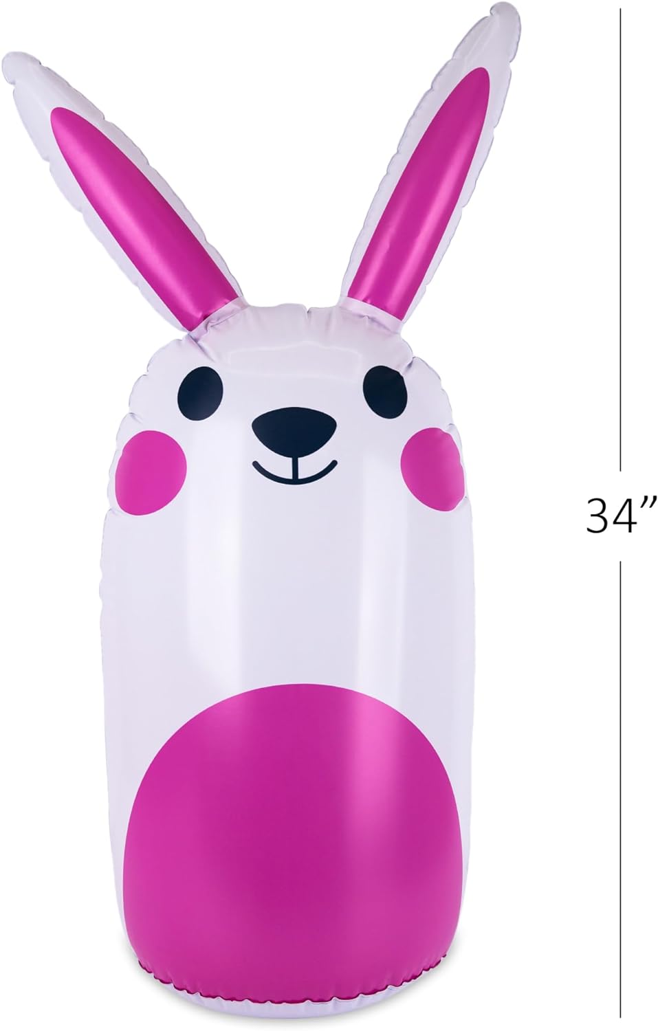 ArtCreativity Easter Bunny Inflatable Ring Toss Game - Easter Games for Kids with Inflatable Bunny and 6 Rings - Weighted Bottom to Keep The Inflatable Rabbit Upright - Outdoor Easter Family Games
