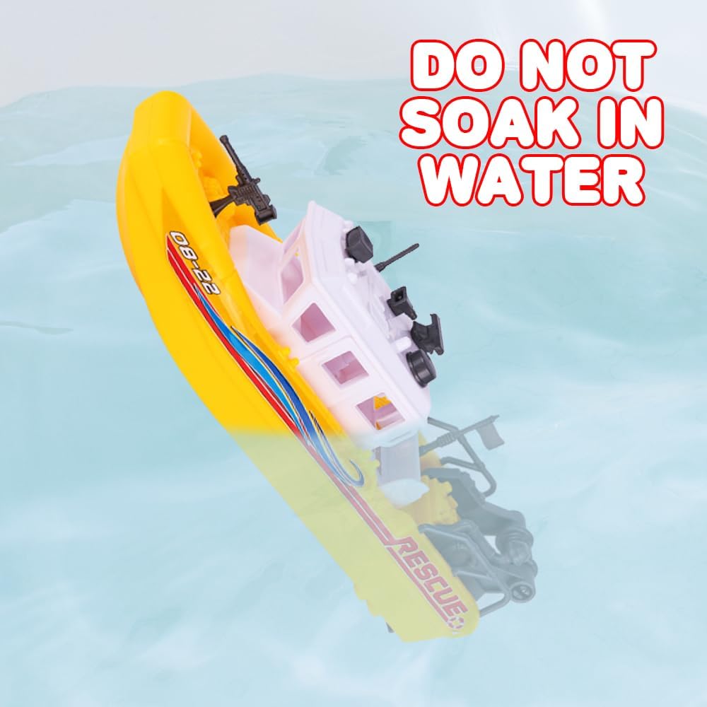 Aquatic Rescue Vessel, Battery-Operated Toy Ship for Kids, Floats in Water, Floating Bathtub and Pool Toy for Boys and Girls, Great Birthday Gift for Children