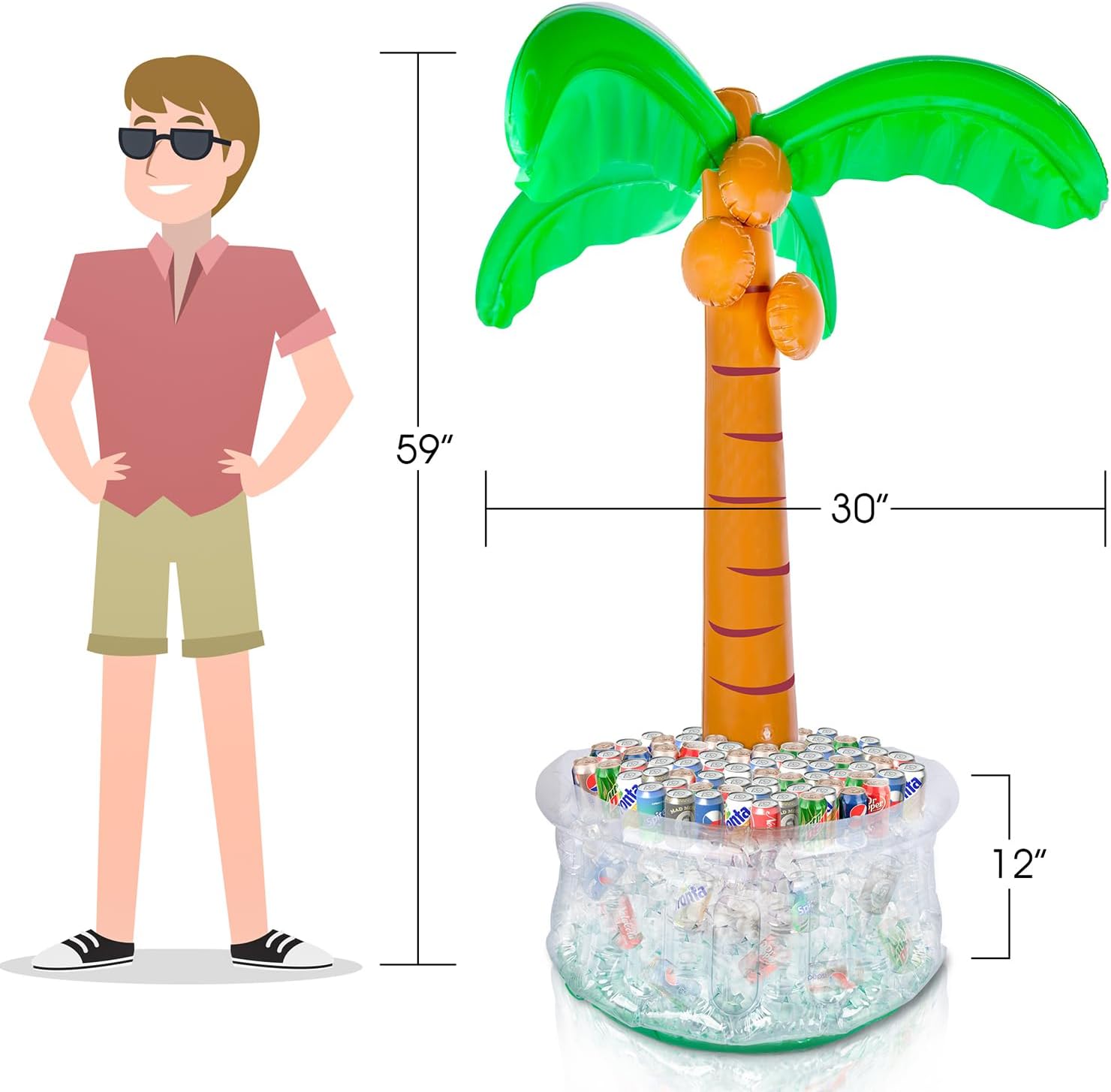 Palm Tree Inflatable Cooler