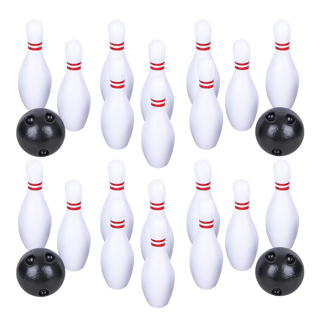 Bowling Game for Kids, 2 Sets, Each Set Includes 10 Pins and 2 Balls, Durable Plastic Indoor and Outdoor Game, Fun Carnival and Birthday Party Activity for Boys and Girls