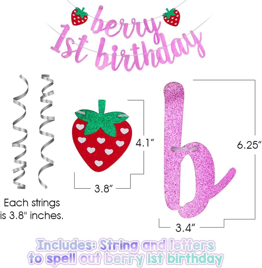 Berry First Birthday Banner