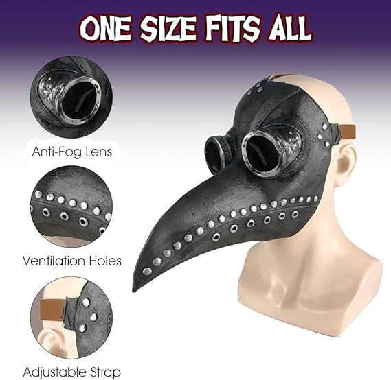 Plague Doctor Mask and Accessory Set