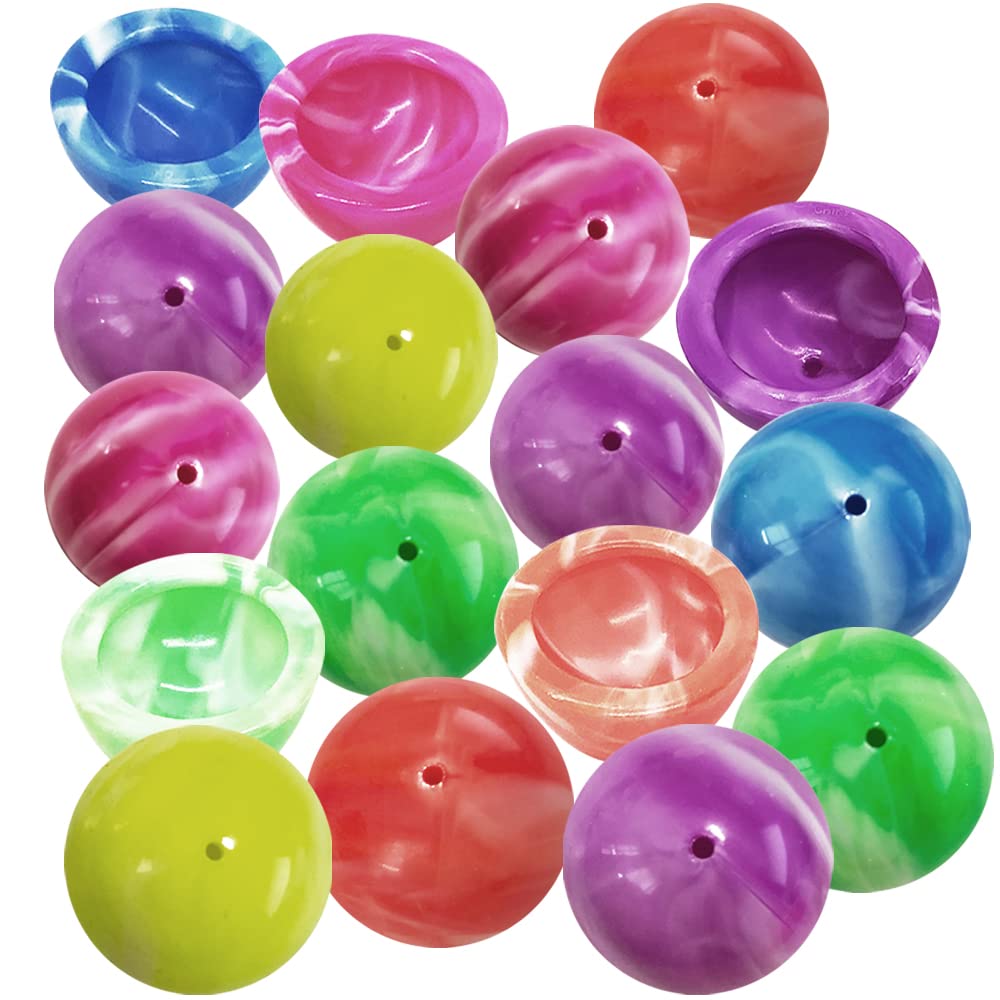 ArtCreativity Marble Rubber Poppers for Kids, Pack of 12, Pop-Up Half Ball Toys with Marbled Designs, Old School Retro 90s Toys, Birthday Party Favors and Treat Bag Fillers, Fun Assorted Colors