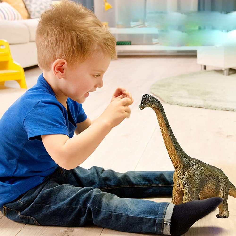 ArtCreativity Soft Brachiosaurus Dinosaur Toy for Kids, Super Realistic & Soft Touch 15 Inch Dinosaur Figurine, Great Educational Learning Resource, Dinosaur Gift and Party Favors for Boys and Girls
