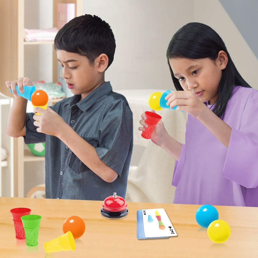 Ice Cream Competition Game - Fast Action Game for Boys and Girls - Develops Color Recognition and Hand-Eye Coordination - Fun Family Game Night Idea - for Kids Ages 6+