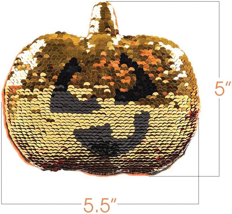 6 Pieces Flip Sequins Pumpkin Halloween Toys