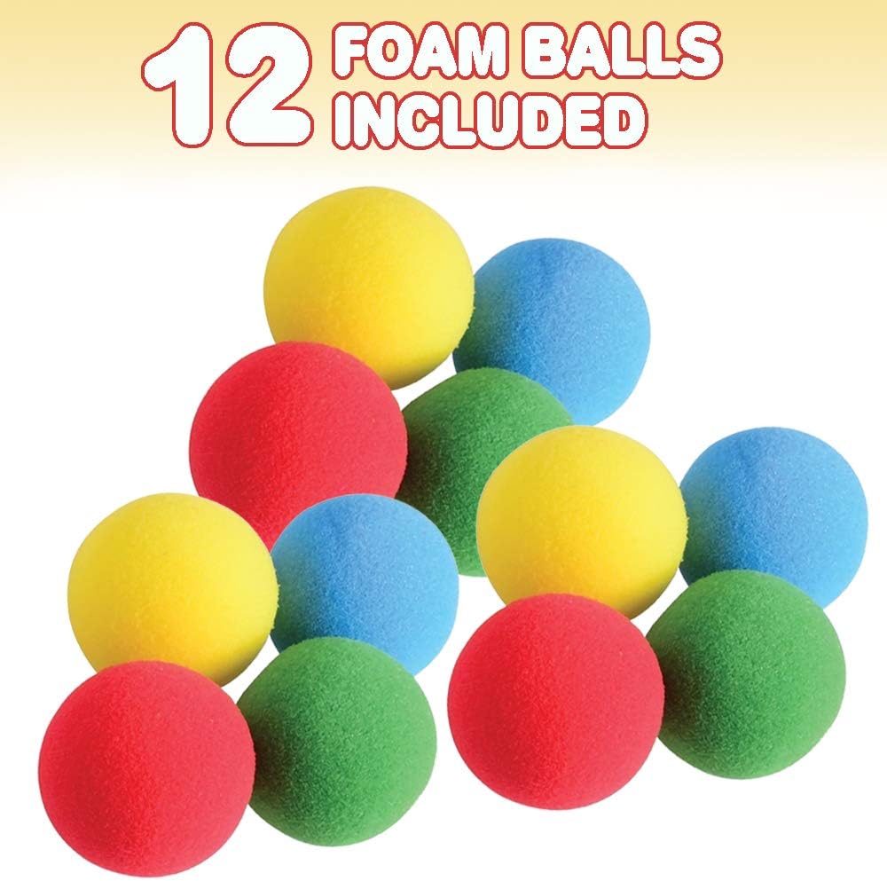 ArtCreativity Soft Foam Balls - Pack of 12 - Lightweight Mini Play Balls for Safe Indoor Toys Fun, Vibrant Assorted Colors, Unique Birthday Party Favors for Boys and Girls