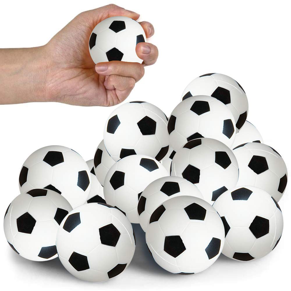 Soccer Stress Relief Foam Balls for Kids, Set of 12