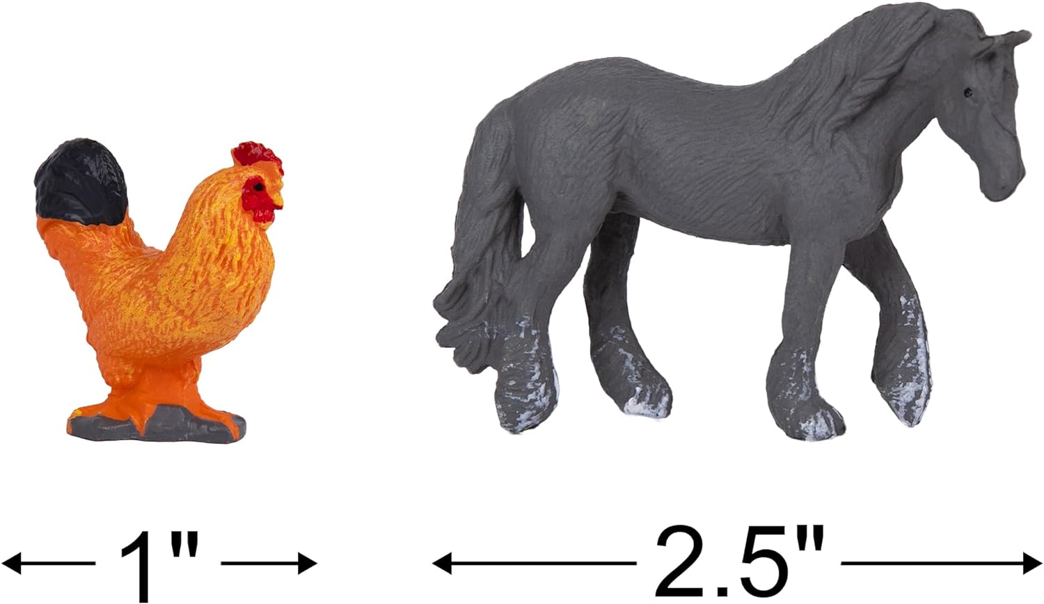 ArtCreativity Farm Animal Figurines - Farm Animal Figures Set Includes 12 Pieces - 2 inch Barnyard Farm Animal Cake Toppers with a Lifelike Design - Farm Party Favors for Kids Birthday Decorations