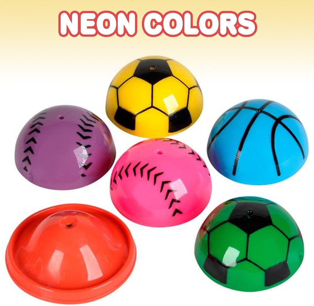ArtCreativity 1.25 Inch Vinyl Sport Ball Poppers - Pack of 24 - Assorted Colors - Awesome Pop Up Toy-Ideal Impulse Item - Great Small Game Prize, Party Favor and Gift Idea for Boys & Girls Ages 3+
