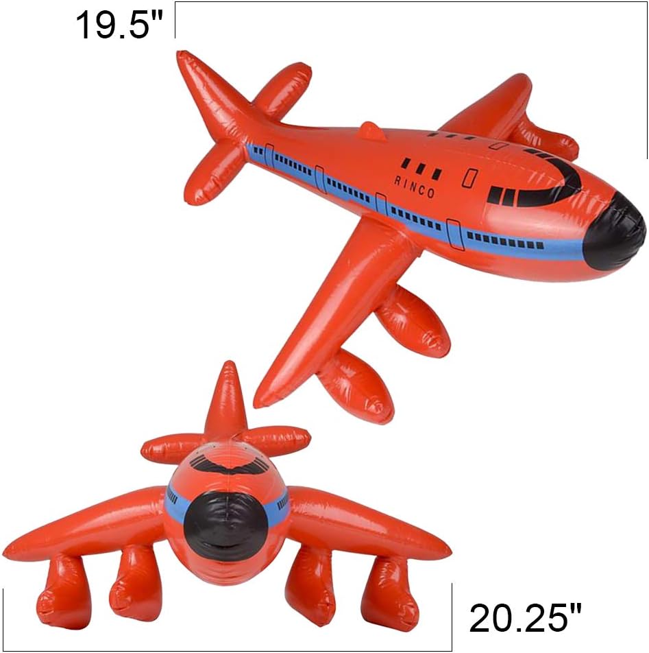 ArtCreativity Jet Inflates, Set of 3, Inflatable Planes with Hanging Hook, Decorations for Aviation Themed Parties, 20 Inch Long Airplane inflates, Fun Pretend Play Accessories, Red, White, and Blue