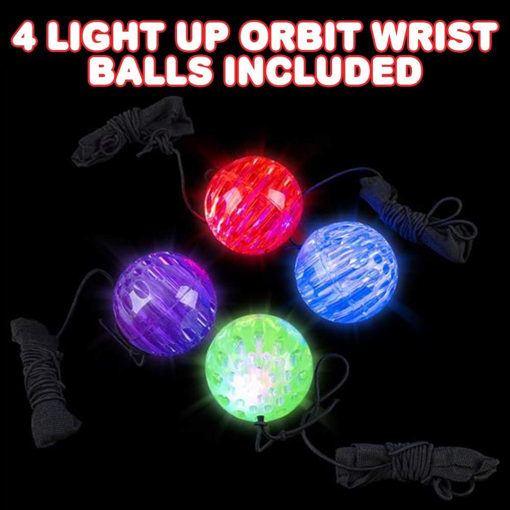 Light Up Orbit Wrist Balls, Set of 4