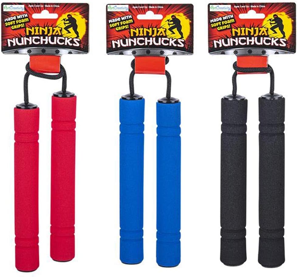 Foam Toy Nunchucks for Kids in Assorted Colors (Set of 3)
