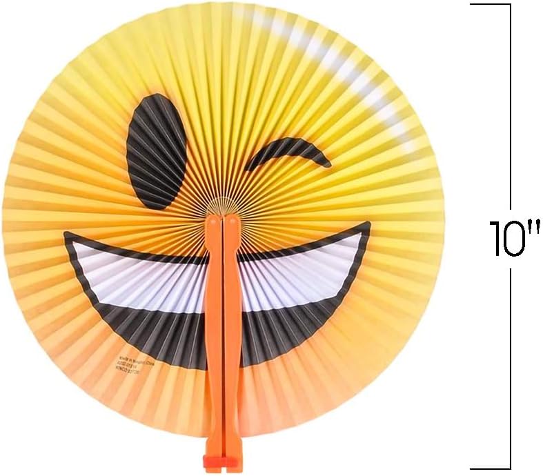 Emoticon Handheld Folding Fans for Kids