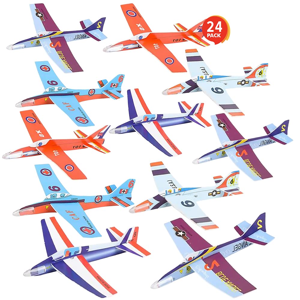 ArtCreativity 24 Pack Glider Fighter Jets 3D Puzzle Set - 7 Inch