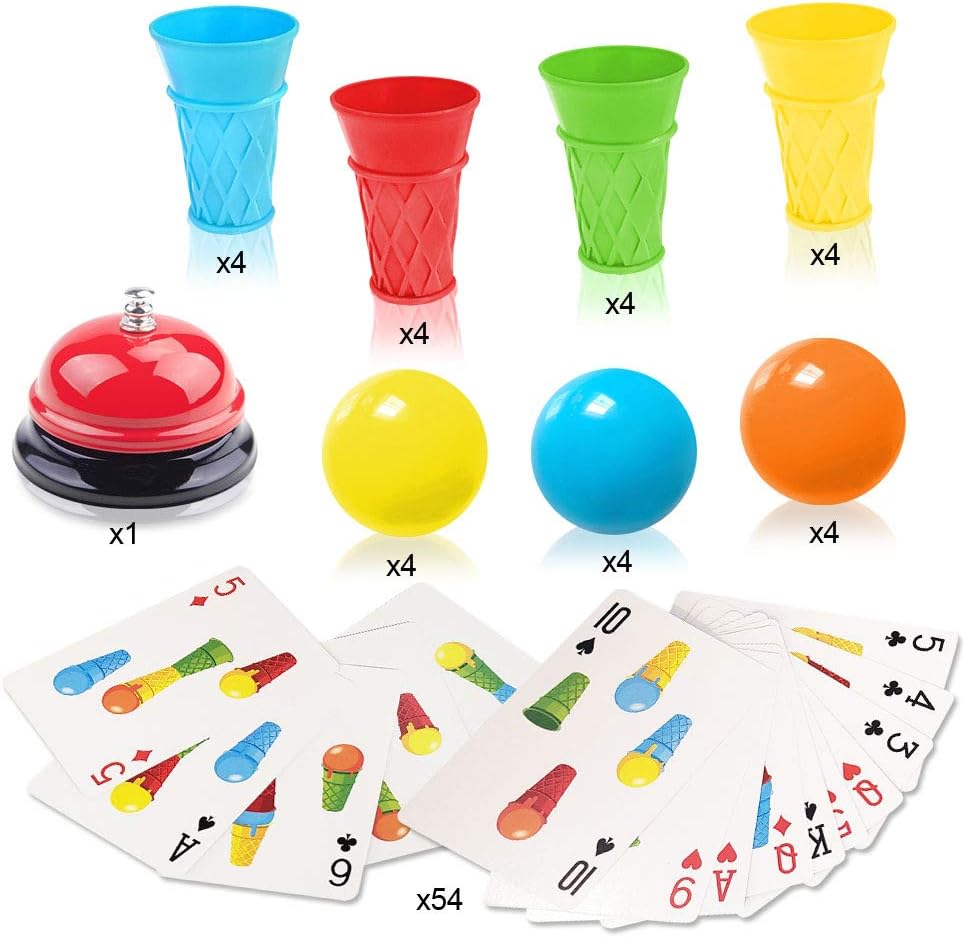 Ice Cream Competition Game - Fast Action Game for Boys and Girls - Develops Color Recognition and Hand-Eye Coordination - Fun Family Game Night Idea - for Kids Ages 6+