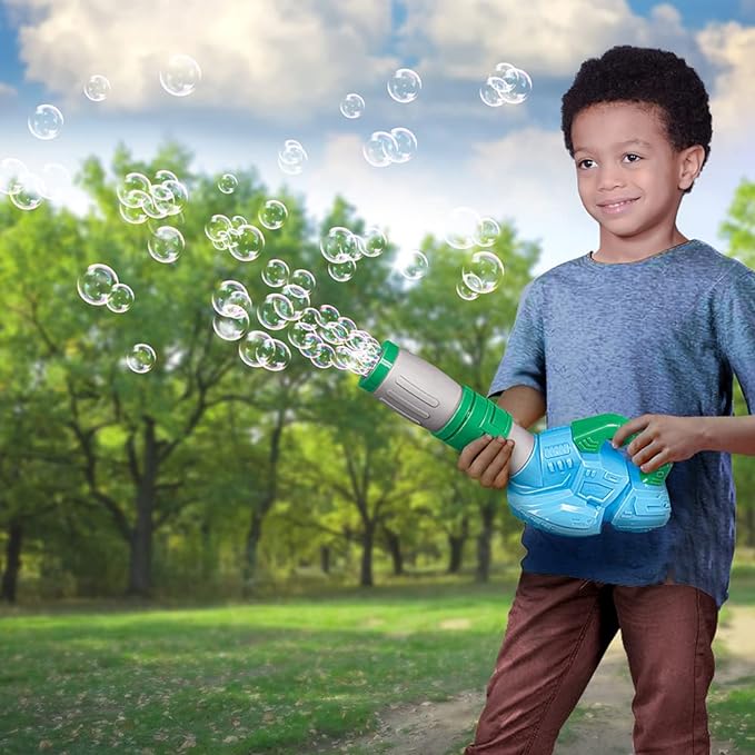 ArtCreativity Bubble Leaf Blower for Toddlers, with 3 Bottles of Bubble Solution and 3 Wands, Fun Bubbles Blowing Machine Toys for Kids, Great Birthday Gift for Boys and Girls, Blue & Green