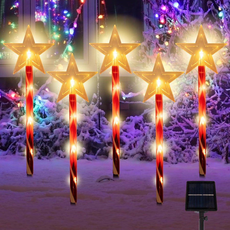 Outdoor Christmas Solar Lights (Set of 5)