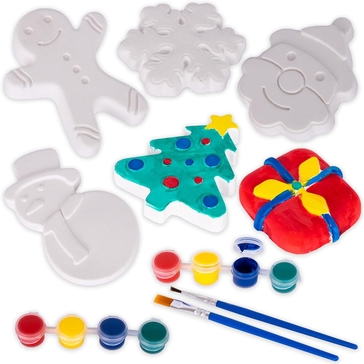 Christmas Ceramic Painting Kit for Kids - 6 Ceramic Figures