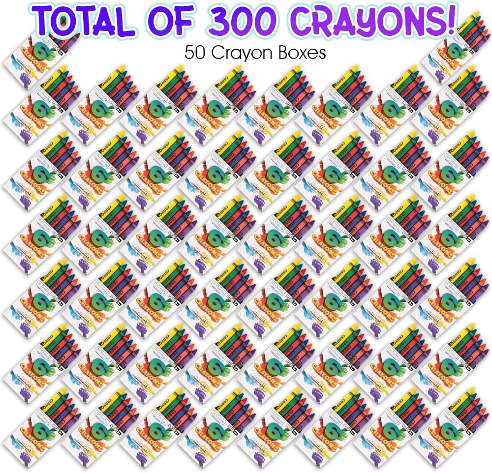 6 Pack of Crayons-Set of 50