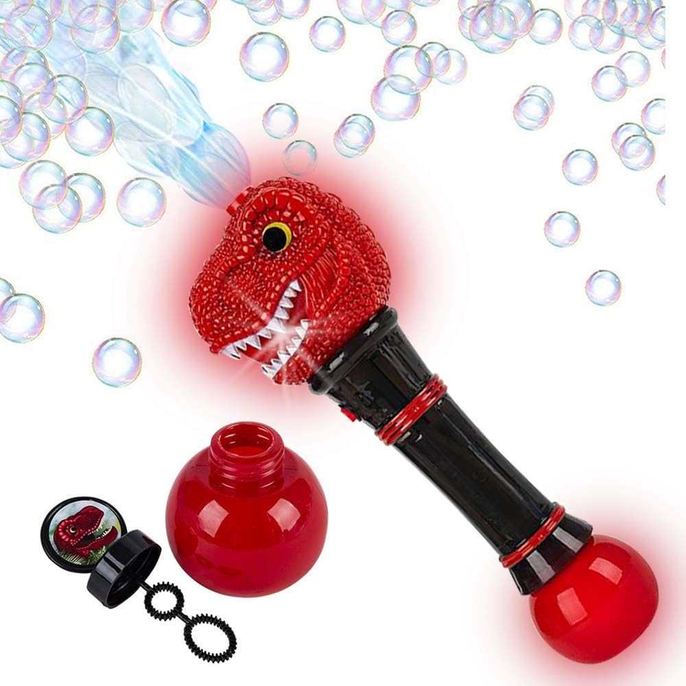 Light Up T-Rex Bubble Blower Wand