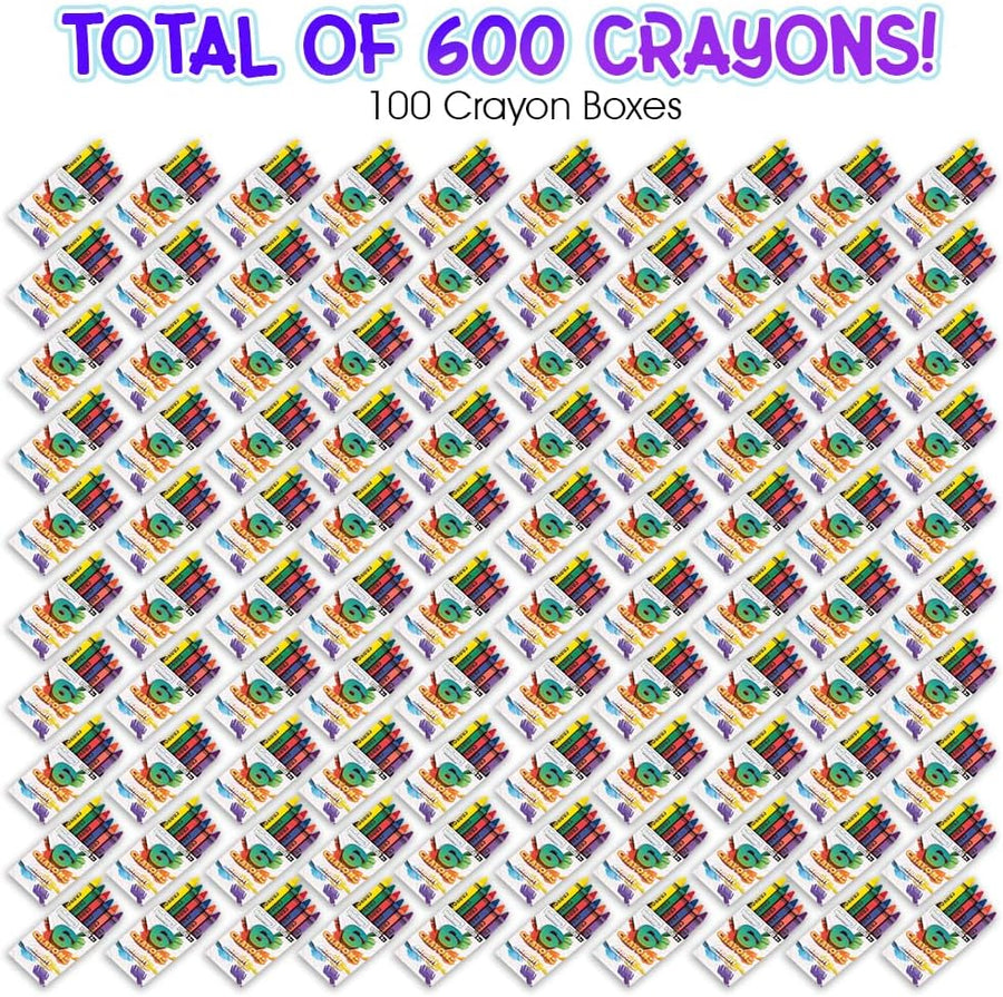 6 Pack of Crayons-Set of 100