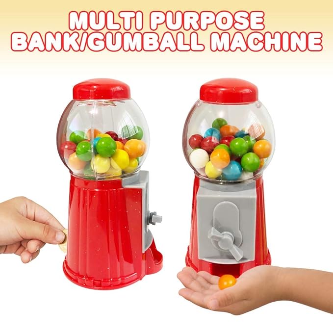 Gumball Machine Bank for Kids, Set of 2