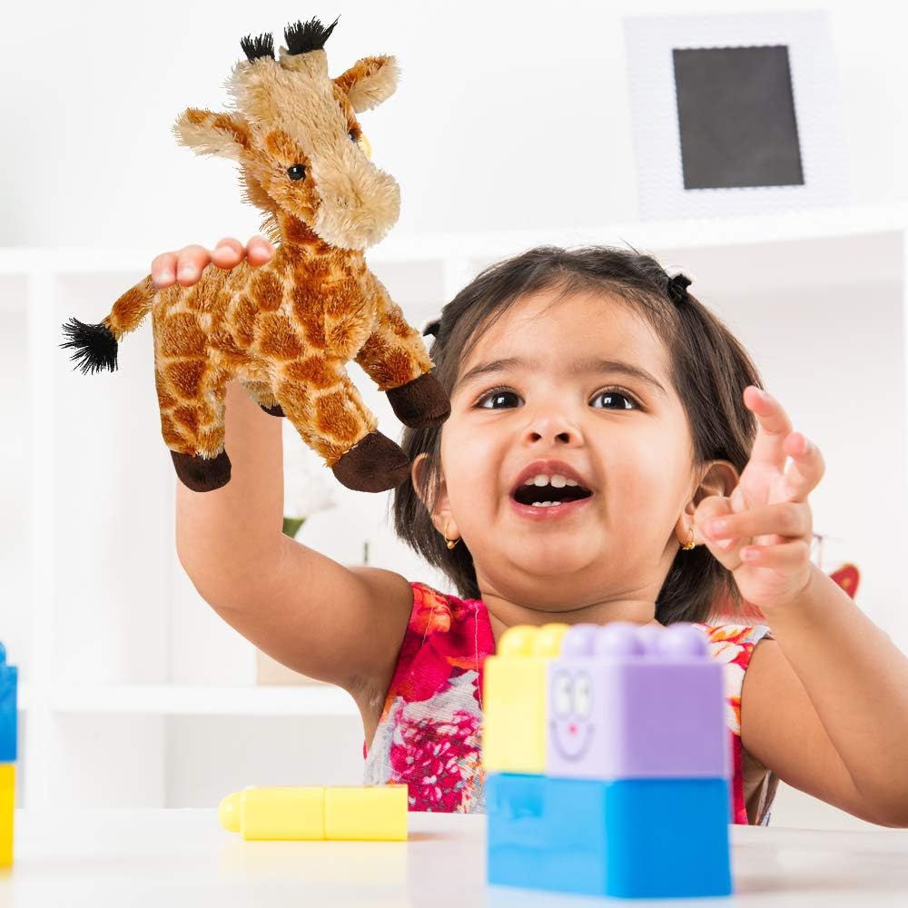 9 Inch Stuffed Plush Giraffe for Kids, Very Soft and Cuddly Stuffed Animal, Cute Standing Design, Great Nursery Decoration, Gift Idea for Boys and Girls