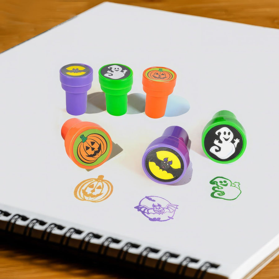 ArtCreativity Halloween Stampers for Kids, Pack of 24 Assorted Pre-Inked Stampers, Best for Halloween Party Favors, Goodie Bag Fillers, Non-Candy Halloween Treats, Trick or Treat Supplies