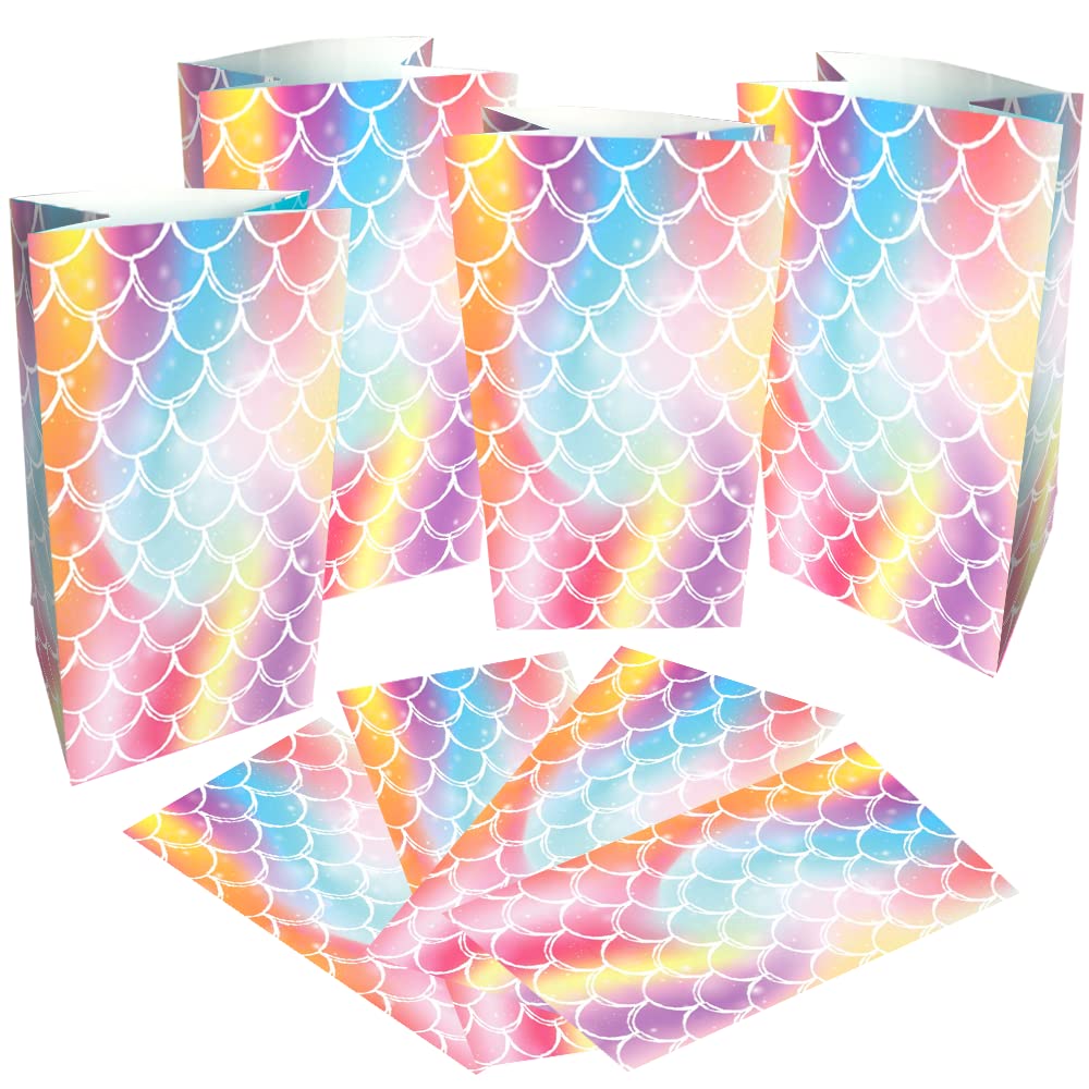 Mermaid Scale Party Favor Bags, Pack of 12 · ArtCreativity Wholesale