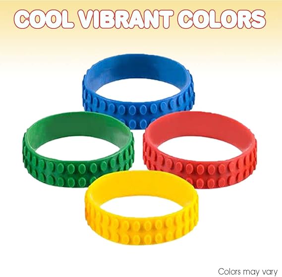 7.5 Inch Building Block Bracelets for Kids