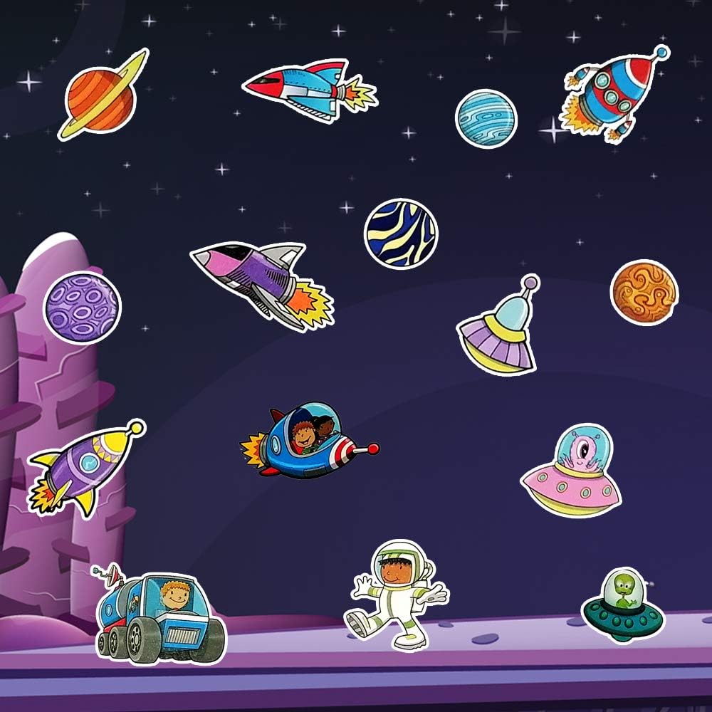 Space Sticker Assortment, 100 Sticker Sheets