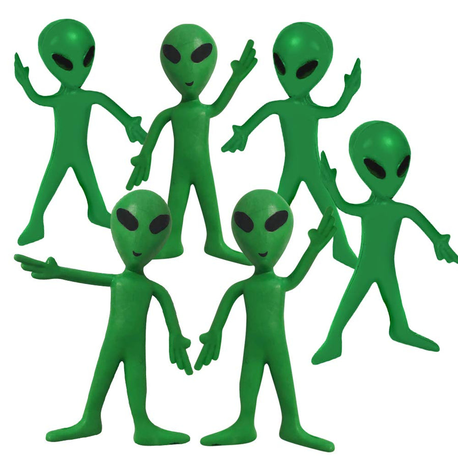 Bendable Alien Figures, Set of 12