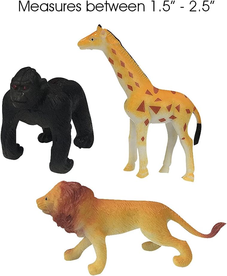 Zoo Animal Figurines Set for Kids, Pack of 12