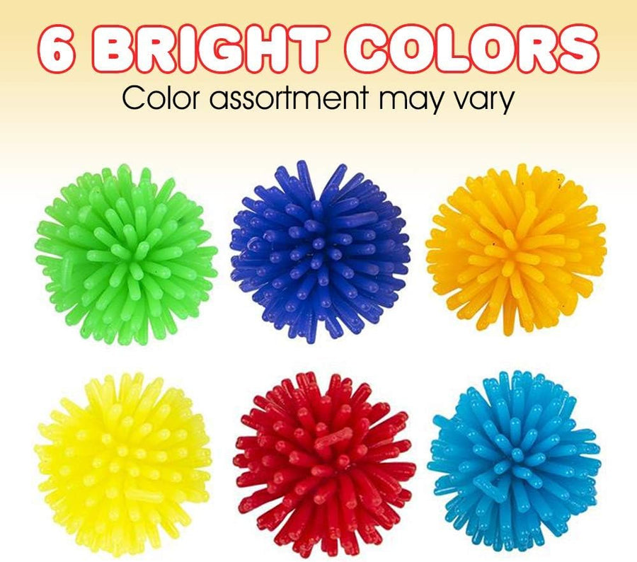 ArtCreativity Spiky Hedge Balls for Kids (Bulk Pack of 24) Soft Sensory Balls in Various Vibrant Colors, Calming Sensory Fidget Toys for Autistic Children, Fun Birthday Party Favors