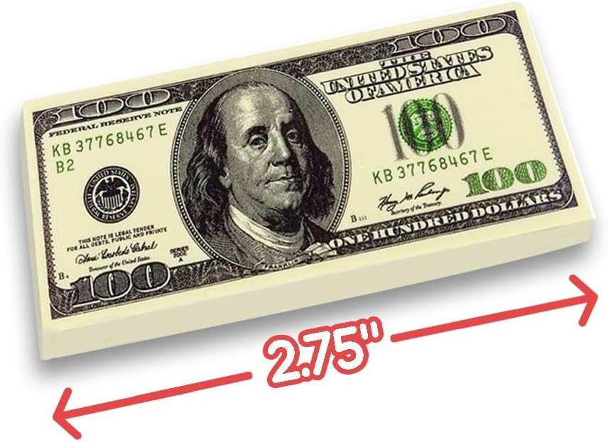 ArtCreativity 100 Dollar Bill Erasers - Set of 12-2.75 Inch Big Rubber Eraser with Money Replica Design - Fun Birthday Party Favors, Goodie Bag Fillers, Classroom, Student Gifts, School Supplies