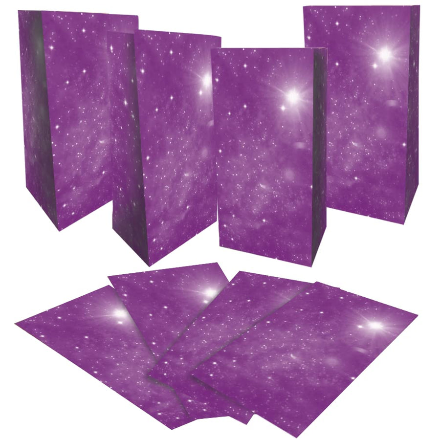 ArtCreativity Galaxy Paper Bags - Pack of 12 - Outer Space Themed Gift Bags - Durable Treat Goodie Bags, Astronomy Party Supplies and Party Favors for Birthday, Baby Shower