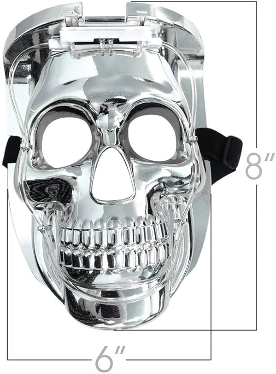 Light-Up Halloween Skull Mask with 6 Flashing Modes