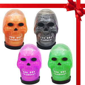 ArtCreativity Skull Head Noisy Putty Halloween Toys, Set of 24, Non-Candy Trick or Treat Supplies for Kids, Great as Halloween Party Favors, Halloween Goodie Bag Fillers, and Prank Toys, 4 Colors