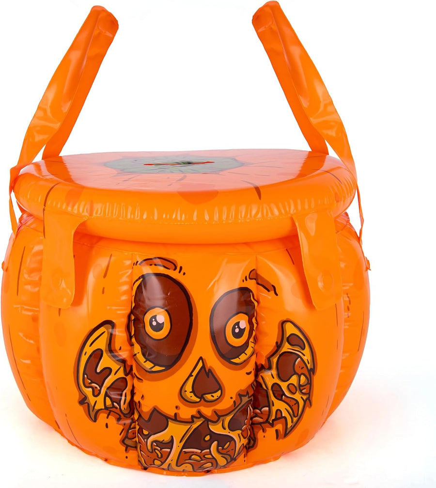 Inflatable Halloween Trick or Treat Bag - Kids Blow Up Halloween Candy Bag with Lid & Carry Straps - Doubles as Inflatable Halloween Candy Holder - Trick or Treat Bag for Boys & Girls