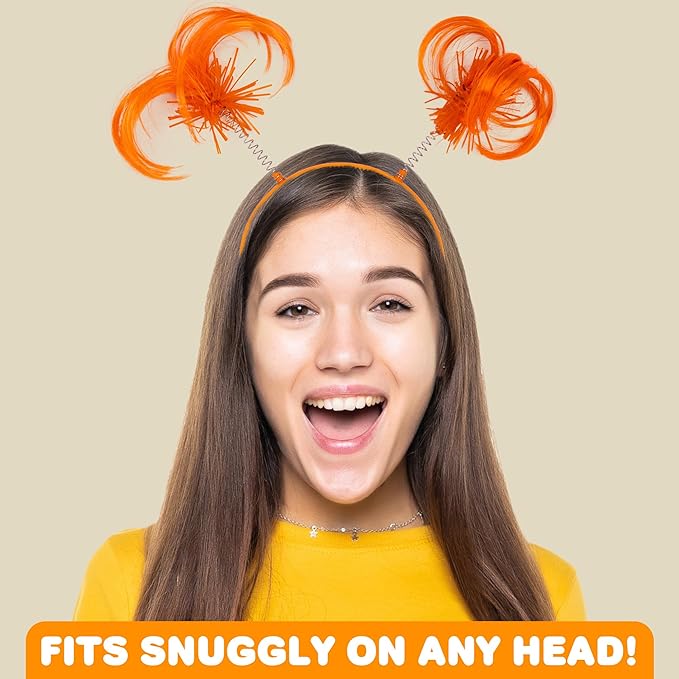 Orange Ponytail Headbands for Kids