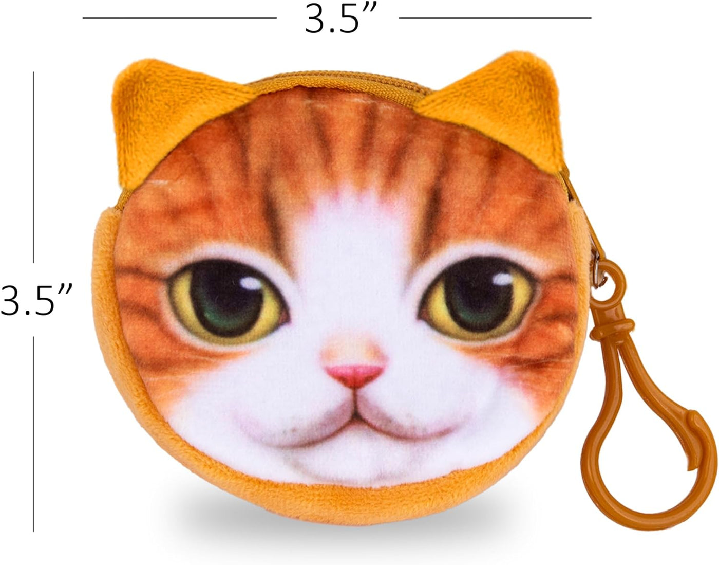 ArtCreativity Cat Coin Purse Set - Pack of 12 Mini Coin Purses - Cute Coin Purse for Girls with Adorable Animal Faces - Tiny Coin Purses for Cat Themed Party Favors - Kitty Birthday Party Supplies