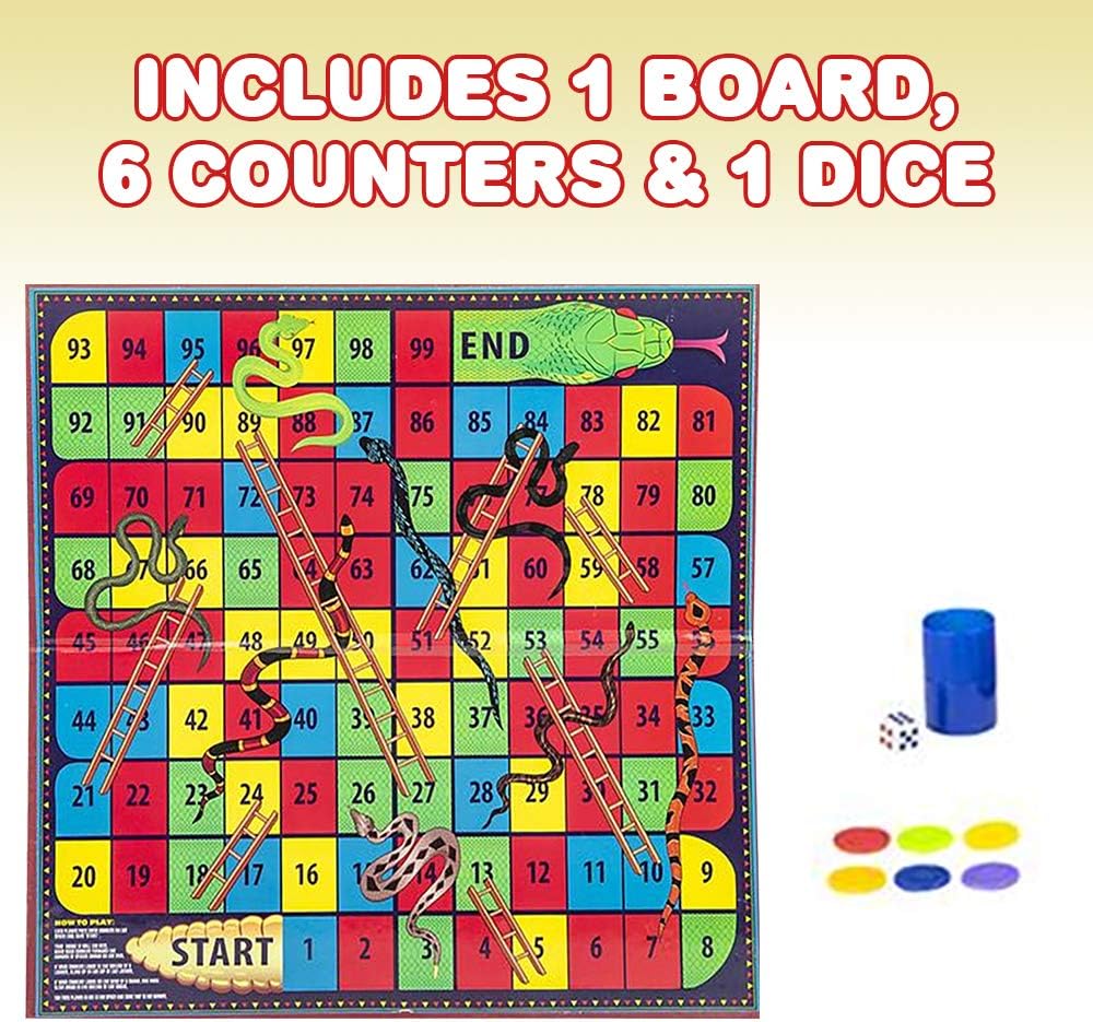 Snakes and Ladders Board Game for Kids