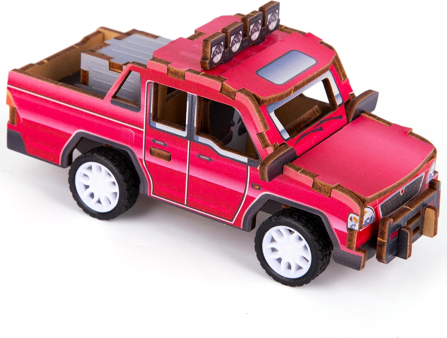 Wood 3D Puzzle Pull-Back Pick Up Truck