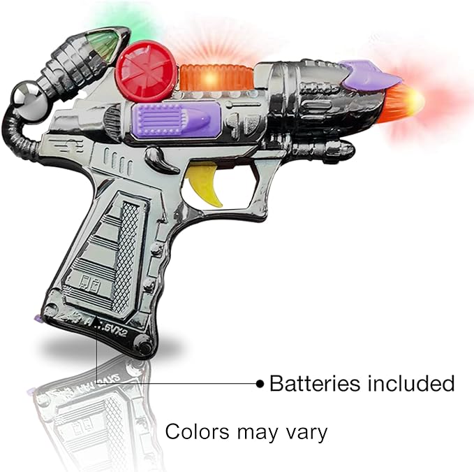 ArtCreativity Ranger Hand-Gun Toy Set with Flashing Lights & Sounds, 2 Cool Futuristic Handguns, Pretend Play, Great Party Favor, Gift for Boys and Girls, Batteries Included- Colors May Vary