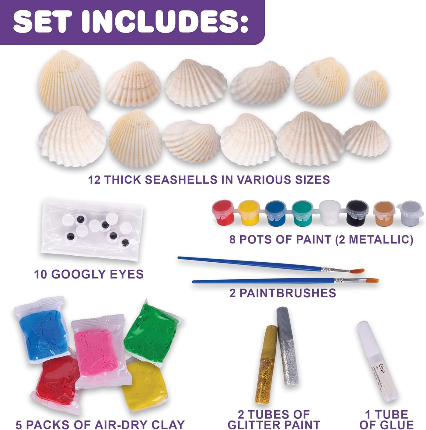 Seashell Painting Kit for Kids