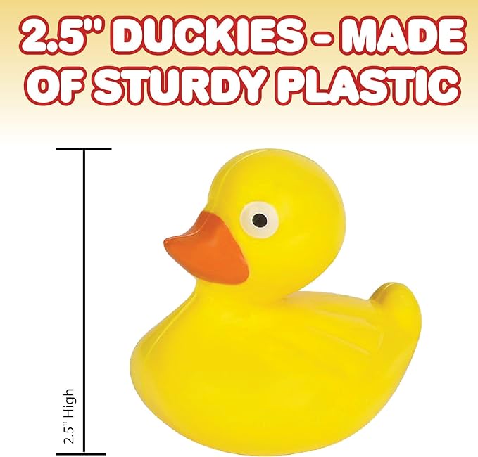 Duck Pond Matching Game - Includes 20 Plastic Ducks with Numbers and 3’ x 6” Inflatable Pool