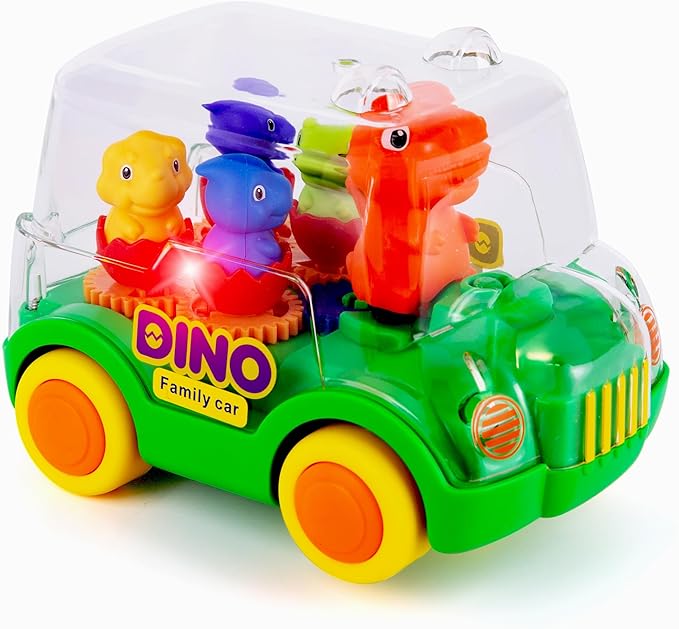 Dinosaur Family Gear Car w/Lights & Music