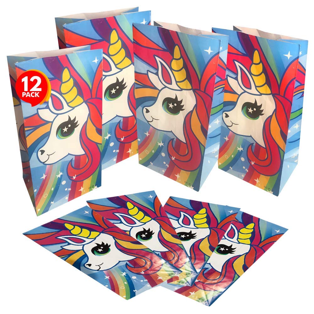 Unicorn Party Favor Bags, Pack of 12